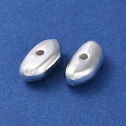 合金ビーズ  長持ちメッキ  オーバル  銀  12.5x6.5x4.5mm  穴：1.6mm&nbsp;PALLOY-F309-24S