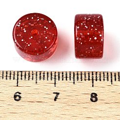 不透明なアクリルスペーサービーズ  コラム  ブラウン  8x12mm  穴：2.5mm&nbsp;OACR-ZX006-15G