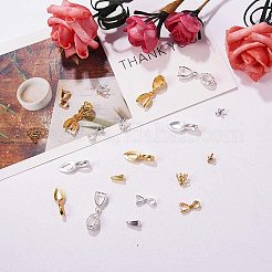 DIYジュエリー作りセット  真鍮のペンダントベイルと  ベールの鉄のスナップとチベットスタイルの合金接着剤の平らなパッドベイル  ミックスカラー  13.5x7x3cm  120個/箱&nbsp;DIY-PH0024-56