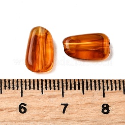 透明なアクリルビーズ  琥珀のビーズを模倣する  台形  12x7x4mm  穴：1.5mm  約2173個/500g&nbsp;MACR-K359-45J