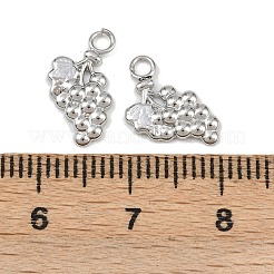 フルーツ304ステンレススチールチャーム  鉛フリー＆カドミウムフリー＆ニッケルフリー  ブドウ  13.5x8x2mm  穴：1.8mm&nbsp;STAS-H242-03P-07