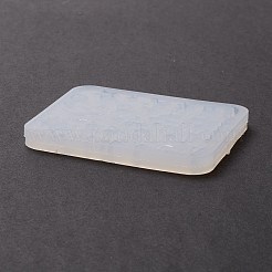 ライン＆リング＆ハート＆スター＆クラウン＆スクエア＆長方形＆カントスフィア充填シリコンモールド  レジン型  紫外線樹脂とエポキシ樹脂のジュエリークラフト用充填シリコンモールド  レジン型  UVレジン＆エポキシレジンジュエリークラフト作り用  ホワイト  54.5x64.5x5.3mm&nbsp;DIY-M029-02