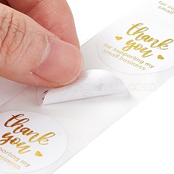 サンキューステッカーロール  フラットラウンドい紙のギフトタグステッカー  粘着ラベルステッカー  ハート柄  2.8cm  約28 mm幅  ステッカー：25x0.1mm  500PCS /ロールについて&nbsp;X-DIY-O021-08A