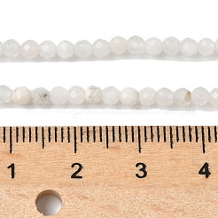 天然石ムーンストーンビーズ連売り  ラウンド  多面カット  3mm  穴：0.6mm  約124~125個/連  14.96