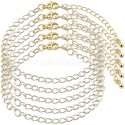 女性用真鍮アズキチェーンブレスレット  18KGP本金メッキ  7-1/8インチ（18cm）&nbsp;BJEW-BM00008