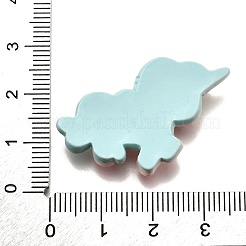 ユニコーン不透明樹脂デコデンカボション  ジュエリー作りのための  ピンク  24.5x31.5x7.5mm&nbsp;CRES-F034-03