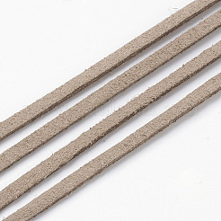 スエード調コード  フェイクレース  バリーウッド  1/8インチ（3mm）x1.5mm  約96.24~98.43ヤード（88~90m）/ロール&nbsp;LW-S028-23