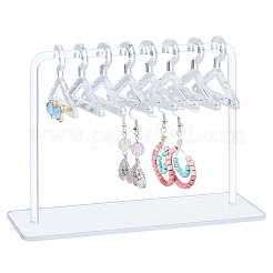 アクリルイヤリングディスプレイスタンド1セット  コートハンガー形状  銀  完成品：5.95x15x10.9cm  約10個/セット&nbsp;EDIS-PH0001-36A