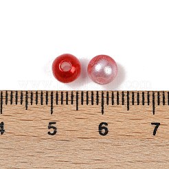 Abs模造パールビーズ  ラウンド  ツートン  ファイヤーブリック  6mm  穴：1.8mm  約5000個/500g&nbsp;KY-P021-05A-10