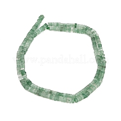 天然の緑のイチゴクォーツビーズ連売り  正方形  ヒシビーズ  2.5x2.5x1.5mm  穴：0.7mm  約263個/連  14.96''（38センチメートル）&nbsp;GG-CBA2498-C03-01