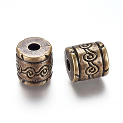CCBプラスチックビーズ  コラム  アンティークブロンズ  13x11~11.5mm  穴：5.5mm&nbsp;CCB-F019-02AB