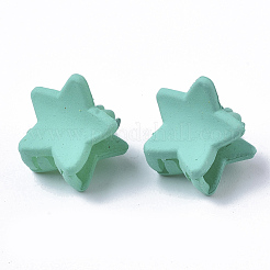 ヘアアクセサリー  プラスチックバンスクリップ  スプレー式塗料  スター  ミックスカラー  14x14x17mm&nbsp;PHAR-R176-01