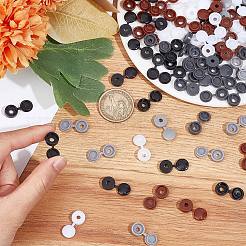 200個 5色 プラスチック製家具フェンス用ネジ穴プラグ  フリップトップキャップ付き  ラウンド  ミックスカラー  9.5x5mm  穴：3mm  内径：7mm  40個/カラー&nbsp;FIND-GF0004-65