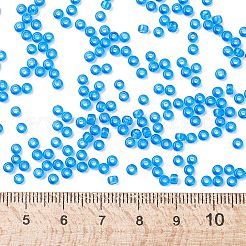 MIYUKIラウンドロカイユビーズ  日本製シードビーズ  8/0  （rr150)透明サファイア  8/0  3mm  穴：1mm  約19000~20500個/ポンド&nbsp;SEED-G008-RR0150