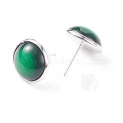 女性用プレーンドーム/ハーフラウンドレジンスタッドピアス  ミックスカラー  16.5x13.5mm  ピン：0.7mm&nbsp;EJEW-JE04799