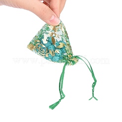 プリントオーガンジーバッグ巾着袋  ギフトバッグ  長方形  ミックス模様  ミックスカラー  9x7cm&nbsp;X1-OP-R024-7x9-M