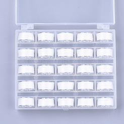 402本のポリエステルミシン糸  プラスチックボビンとクリアボックス  ホワイト  0.1mm  50 m /ロール  25のロール/箱&nbsp;TOOL-Q019-02A