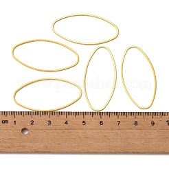 アクセサリーのリンクリング  真鍮  楕円  黄金色にプレーティング  約20 mm幅  長さ40mm  厚さ1mm&nbsp;EC021-G