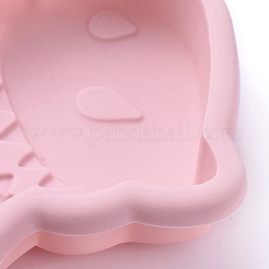 恐竜食品グレードのシリコンモールド  ケーキパン型  DIYシフォンケーキ耐熱皿  ピンク  212x141x30mm&nbsp;DIY-F044-07