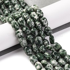 天然グリーンスポットジャスパービーズ連売り  ナゲット  タンブルストーン  7~12x6~8x5~7mm  穴：1mm  約43~44個/連  15.47~15.63''（39.3~39.7センチメートル）&nbsp;G-G146-A26-01