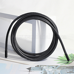 ドレス用ラウンドPUレザーコードタイノットベルト  ブラック  1835mm&nbsp;DIY-WH20007-802B-02