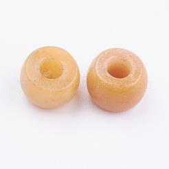 天然なトパーズのヒスイのビーズ  ロンデル  8x5~6mm  穴：3mm&nbsp;G-K216-04G