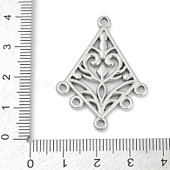 304ステンレスシャンデリア部品リンク  凧  ステンレス鋼色  38x28.5x2.5mm  穴：1.6mmと1.8mm&nbsp;STAS-Q350-13P