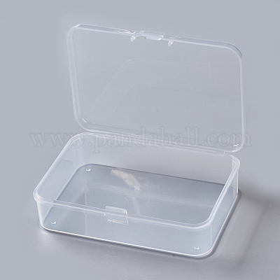 プラスチックビーズ収納ケース  長方形  透明  9.5x6.6x2.6cm&nbsp;CON-F005-14-C-1