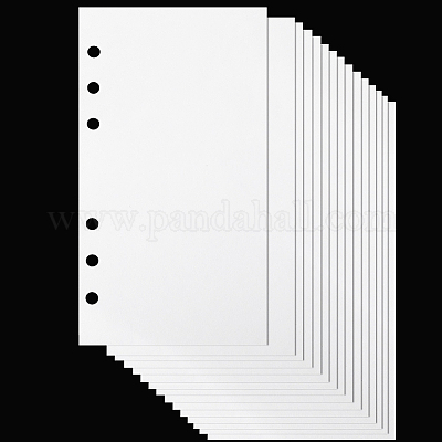 【ラスト1点】A6 ダブルリング　バインダー　ホワイト　チェック柄リフィル付 40リングa6ルーズリーフノートリフィルを集めたシール6枚 ハンド