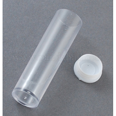 プラスチックビーズ収納ケース  ボトル  透明  5.5x1.5cm  容量：2ml（0.06液量オンス）&nbsp;CON-S007-02-1