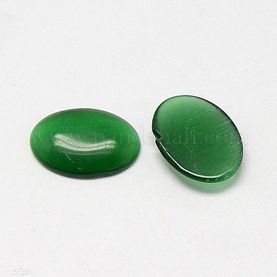 キャッツアイカボション  オーバル  グリーン  14x10x2.5mm&nbsp;CE-J005-10x14mm-31-1
