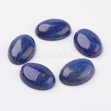 天然のラピスラズリフラットバックカボション  染め  オーバル  18x13mm&nbsp;G-G741-13x18mm-15-1