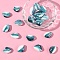 20Pcs Handmade Lampwork Beads, Shell Shape, Pearlized, Light Sea Green, 15.5~17.5x22~23.5x9.5~11mm, Hole: 1.5~2.5mm