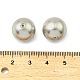 シェルパールビーズ  グレードA  ラウンド  片穴  洗練された  銀  14mm  穴：1mm&nbsp;BSHE-XCP0001-30-3