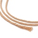 工芸品の編み物用の綿糸  ダークサーモン  3mm  約109.36ヤード（100m）/ロール&nbsp;KNIT-PW0001-01-22-3