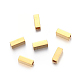 201ステンレスビーズ  長方形  ゴールドカラー  8x3x3mm  穴：2mm&nbsp;STAS-P223-08G-1