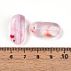 透明なアクリルビーズ  長方形  ツートン  ピンク  23~23.5x11x9.2mm  穴：1.6mm  約11個/20g&nbsp;X1-TACR-T028-36C-4
