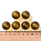 透明なアクリルビーズ  ラウンド  ゴールデンロッド  20x19mm  穴：3mm  約111個/500g&nbsp;MACR-S370-A20mm-737-4
