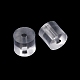 プラスチック製ピアスキャッチ  コラム  ピアスバックキャッチ  透明  3x3mm  穴：0.6mm&nbsp;KY-G036-01-2