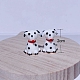 ランプワークビーズ  犬  ホワイト  20mm  穴：2mm&nbsp;PW-WG84549-01-1