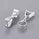 真鍮のアイスピックピンチベイル  銀  9x2.5mm  穴：4x5mm&nbsp;KK-E143-S-2