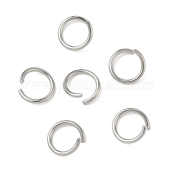 304ステンレススチールオープン丸カン  ラウンド  ステンレス鋼色  10x1mm  18ゲージ  内径：7.7mm