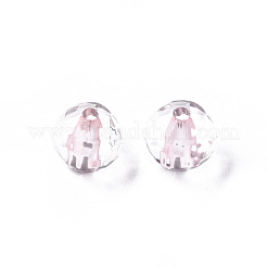 透明なアクリルビーズ  ラウンド  多面カット  ピンク  8mm  穴：1.6mm  約1810個/500g&nbsp;MACR-S373-133-T04