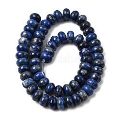 天然石ラピスラズリビーズ連売り  ロンデル  10.5x6.5mm  穴：0.8mm  約59個/連  14.69''（37.3センチメートル）&nbsp;G-A280-A24-03