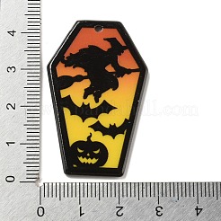 ハロウィンアクリルパーツ  ポリゴン  魔女  42x26.5x2.5mm  穴：1.5mm&nbsp;MACR-C030-01B