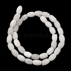 天然石ホワイトジェイドビーズ連売り  艶消し  ライス  9~11x7~8mm  穴：1mm  約35~36個/連  14.37''~14.57''（36.5~37センチメートル）&nbsp;G-F591-19A