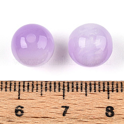 樹脂ビーズ  模造キャットアイビーズ  ラウンド  プラム  10mm  穴：1.5mm&nbsp;X1-RESI-YW0004-29B-08