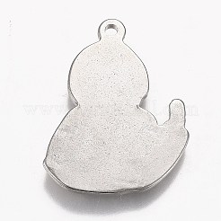 変色しにくい304ステンレススチールペンダント  イエス  イースターのために  ステンレス鋼色  40.5x31x3mm  穴：2.5mm&nbsp;STAS-Z012-16P
