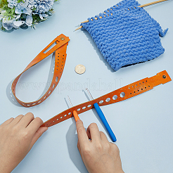 7 in 1 PUレザーパンチング定規 2個  DIYレザークラフトツール  トマト  483x30x1.5~5mm&nbsp;DIY-PH0038-15B