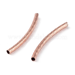 チューブビーズ  カーブ  真鍮  ニッケルフリー  ローズゴールド  25x2mm  穴：1.2mm&nbsp;EC0572X25mm-RG-NF